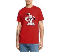 Spreadshirt Astérix & Obélix Idéfix Frappe Toc Toc Toc T Shirt Homme Premium, XS, Rouge