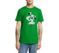 Spreadshirt Astérix & Obélix Idéfix Frappe Toc Toc Toc T-Shirt Premium Homme, XS, Vert