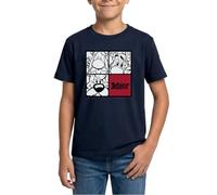 Spreadshirt Astérix & Obélix & Idéfix Portrait avec Chien T Shirt Ado, 134/146 (9-11 Ans), Marine