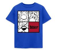 Spreadshirt Astérix & Obélix & Idéfix Portrait avec Chien T Shirt Ado, 152/164 (12-14 Ans), Bleu Royal