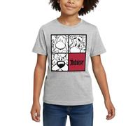 Spreadshirt Astérix & Obélix & Idéfix Portrait avec Chien T Shirt Ado, 152/164 (12-14 Ans), Gris chiné