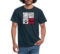 Spreadshirt Astérix & Obélix & Idéfix Portrait avec Chien T Shirt Homme, XL, Marine