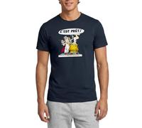 Spreadshirt Astérix & Obélix Panoramix Prépare Potion Magique T-Shirt Homme, L, Marine
