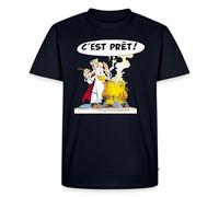 Spreadshirt Astérix & Obélix Panoramix Prépare Potion Magique T-Shirt Premium Homme, L, Bleu Marine