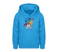 Spreadshirt Astérix & Obélix Rock'n'Roll Assurancetourix Rock Band Sweat à Capuche Ado, XL (12/13 Ans), Bleu mer