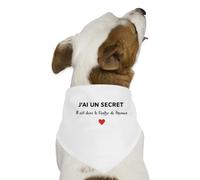 Spreadshirt Bandana Chien Annonce Grossesse Futur Bébé J'ai Un Secret, Taille Unique, taille unique, blanc