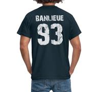 Spreadshirt Banlieue 93 Seine Saint Denis T-Shirt Homme, L, Marine
