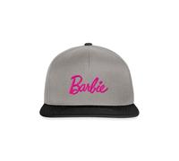 Spreadshirt Barbie Logo Broderie Casquette Snapback, Taille Unique, Gris Graphite/Noir