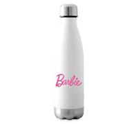 Spreadshirt Barbie Logo Classique Pink Gourde Isotherme, 500 ml, blanc