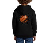 Spreadshirt Basketball Idée De Cadeau Sweat À Capuche Enfant Premium, 158/164 (12 Ans), Noir
