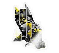 Spreadshirt Batman 80 Ans Batmobil Autocollant/Sticker, 10 x 10 cm, brillant transparent