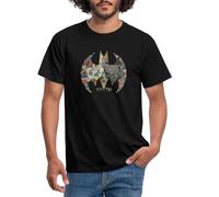 Spreadshirt Batman 80 Ans BD Anniversaire Dark Knight T-Shirt Homme, XL, Noir