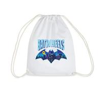 Spreadshirt Batwheels Symbole Batman avec L'Horizon De Gotham Sac À Dos Cordon, Taille Unique, Blanc