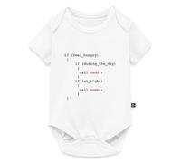 Spreadshirt Bébé Développeur Cadeau Nerd Geek Body Manches Courtes Bébé Bio, 80 (9-12 mois), blanc