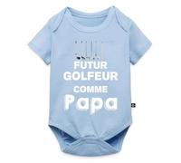Spreadshirt Bébé Futur Golfeur Comme Papa Body Manches Courtes Bébé Bio