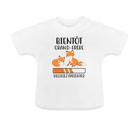 Spreadshirt Bientôt Grand Frère Renards Mignons T-Shirt Bio Bébé, 12-18 Mois, Blanc