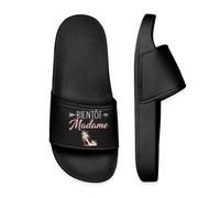 Spreadshirt Bientôt Madame Future Mariée EVJF Cadeau Mariage Claquettes Femme Piscine, 40, noir