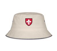 Spreadshirt Blason Lille France Cadeau Vacances Bob, S/M (Casquettes), Blanc cassé/Bleu Marine