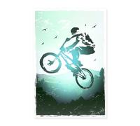 Spreadshirt BMX Vélo Cool Sport Idée De Cadeau Poster 40x60 cm, taille unique, blanc