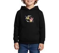 Spreadshirt Bob l'Éponge avec Patrick dans Une Bulle Sweat À Capuche Enfant Premium, 158/164 (12 Ans), Noir