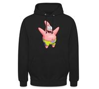 Spreadshirt Bob l'Éponge Design de Patrick Étoile Sweat À Capuche Unisexe, XXL, Noir