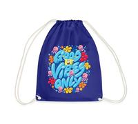 Spreadshirt Bob l'Éponge Good Vibes Only Sac À Dos Cordon, Taille Unique, Bleu Roi