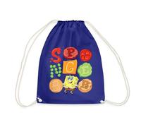 Spreadshirt Bob l'Éponge Ingrédients du Burger Design Sac À Dos Cordon, Taille Unique, Bleu Roi