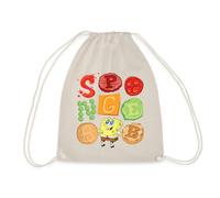 Spreadshirt Bob l'Éponge Ingrédients du Burger Design Sac À Dos Cordon, Taille Unique, Nature