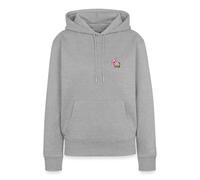 Spreadshirt Bob l'Éponge Patrick Étoile Motif De Broderie Sweat À Capuche Premium Femme, XXL, Gris chiné