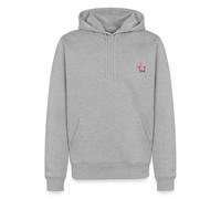 Spreadshirt Bob l'Éponge Patrick Étoile Motif De Broderie Sweat À Capuche Premium Homme, 3XL, Gris chiné