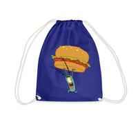 Spreadshirt Bob l'Éponge Plankton Tenant Un Hamburger Sac À Dos Cordon, Taille Unique, Bleu Roi
