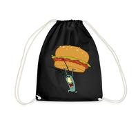 Spreadshirt Bob l'Éponge Plankton Tenant Un Hamburger Sac À Dos Cordon, Taille Unique, Noir