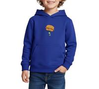 Spreadshirt Bob l'Éponge Plankton Tenant Un Hamburger Sweat À Capuche Enfant Premium, 122/128 (6 Ans), Bleu Roi