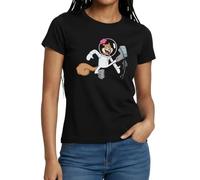 Spreadshirt Bob l'Éponge Sandy Écureuil Design T Shirt Femme, M, Noir