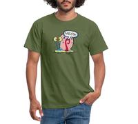 Spreadshirt Bob l'Éponge Spongebob Gary l'Escargot T Shirt Homme, 3XL, Vert Militaire