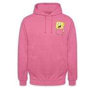 Spreadshirt Bob l'Éponge Spongebob Motif Poche Poitrine Sweat À Capuche Unisexe, L, Rose