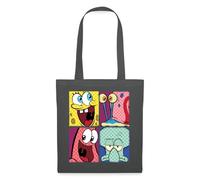 Spreadshirt Bob l'Éponge Spongebob Patrick Carlo Gary Tote Bag, taille unique, gris graphite