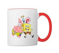 Spreadshirt Bob l'Éponge Spongebob Patrick Gary Mug Bicolore