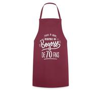 Spreadshirt Bogosse De 70 Ans | Cadeau d'Anniversaire 70 Ans Humoristique Tablier Cuisine, taille unique, bordeaux