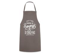 Spreadshirt Bogosse de 80 Ans | Idée Cadeau Anniversaire Humoristique Tablier Cuisine, taille unique, gris