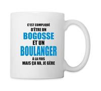 Spreadshirt Bogosse Et Boulanger Humoristique Mug Blanc, taille unique, blanc