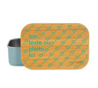 Spreadshirt Boîte À Bento Personnalisée | Boîte À Pain Avec Couvercle En Bambou | Meal Prep Lunch Box, taille unique, bleu pâle