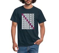 Spreadshirt Bordeaux Grille T Shirt Homme, XL, Marine
