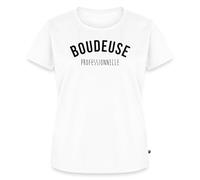 Spreadshirt Boudeuse Professionnelle Bouder T Shirt Femme Premium, M, Blanc