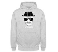 Spreadshirt Breaking Bad Heisenberg Dessin Sweat À Capuche Unisexe, L, Gris Clair chiné