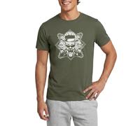 Spreadshirt Breaking Bad Heisenberg Logo Chimiste Walter White Marchandise Série T Shirt Homme, XL, Vert Militaire