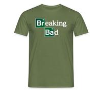 Spreadshirt Breaking Bad Logo Série TV Chimie et Crime T Shirt Homme, XL, Vert Militaire