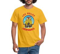 Spreadshirt Breaking Bad Los Pollos Hermanos Série TV Chimie Merch Marchandise T Shirt Homme, 4XL, Jaune