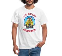 Spreadshirt Breaking Bad Los Pollos Hermanos Série TV Chimie Merch Marchandise T Shirt Homme, M, Blanc