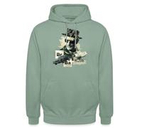 Spreadshirt Breaking Bad Walter White Alias Heisenberg Sweat À Capuche Unisexe, XXL, Vert-de-Gris